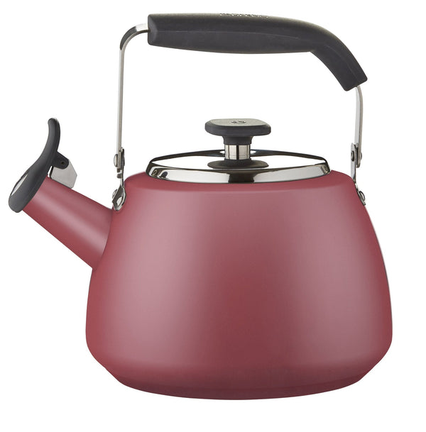 PADERNO Stainless Steel Stovetop Kettle, 1.9-L, Red P9