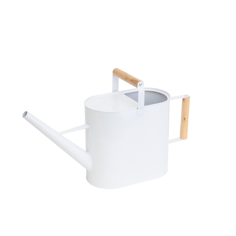 Panacea Nordic Habitat Wood Finish Watering Can, White, 2-Gal A5