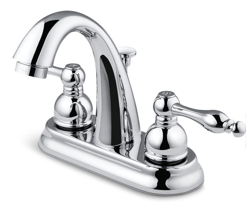 Peerless Double Handle Curved Spout 4-in Centreset Bathroom Sink Faucet, Chrome Y1