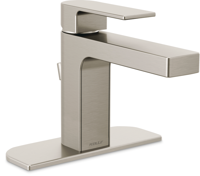 Peerless Xander Single Handle Rigid Spout Single Hole Bathroom Sink Faucet WaterSense Certified, Brushed Nickel H2