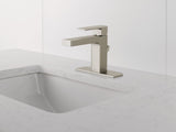 Peerless Xander Single Handle Rigid Spout Single Hole Bathroom Sink Faucet WaterSense Certified, Brushed Nickel