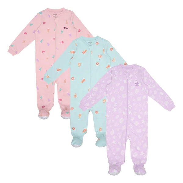 Pekkle Infant Organic Cotton Sleeper, 3-pack A0