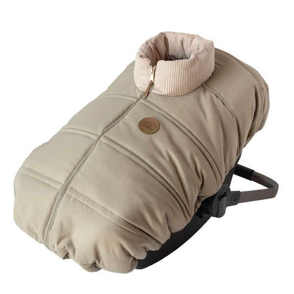 Petit Coulou Lightweight Baby Car Seat Cover, Mid Season (-5°C to 15°C), Lichen F1