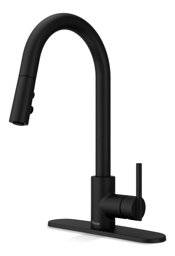 Pfister Modern Pull-Down Kitchen Faucet, Matte Black Q4