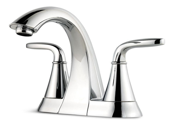 Pfister Pasadena Double Handle 4-in Centreset Bathroom Sink Faucet, WaterSense Certified, Chrome E2