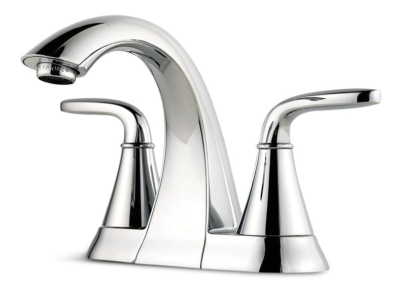 Pfister Pasadena Double Handle 4-in Centreset Bathroom Sink Faucet, WaterSense Certified, Chrome E2