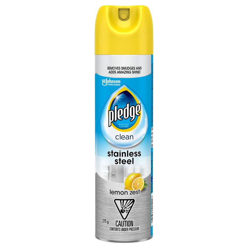 Pledge Stainless Steel Cleaner Spray, Lemon Scent, 275-g N1