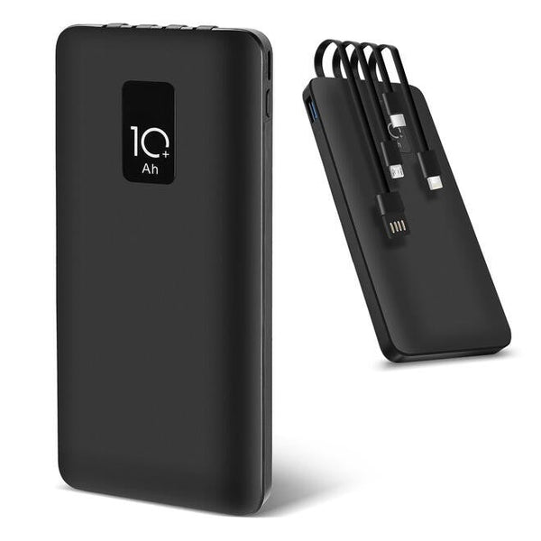 4 in 1 Fast Charging Power Bank with Built-in Cables, 10000mAh - PrimeCables N2