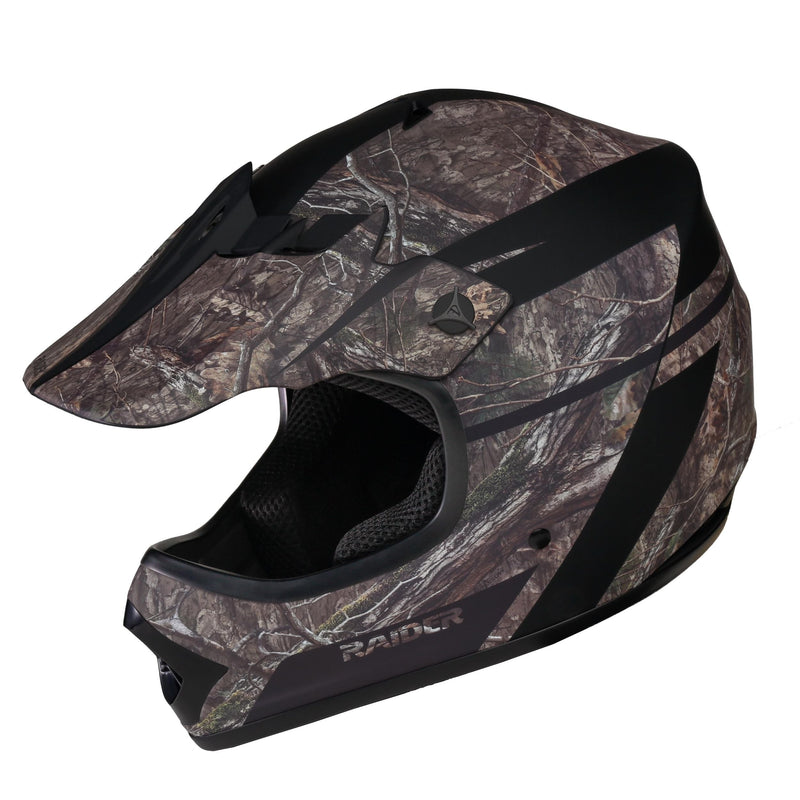 Raider Ambush V2 Off-Road Helmet, Youth, Mossy Oak, Assorted Sizes U4