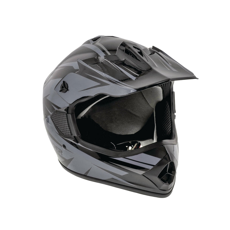 Raider GX4 Youth Dirt Bike/ATV Helmet, Grey/Black, Assorted Sizes I9