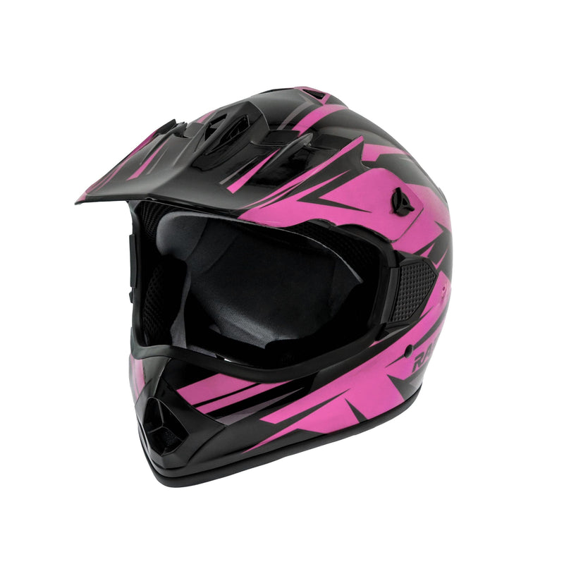 Raider GX4 Youth Dirt Bike/ATV Helmet, Pink/Black, Assorted Sizes Q4