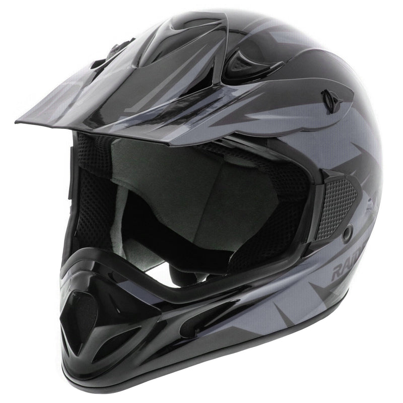 Raider RX2 ATV Helmet, Adult, Grey/Black, Assorted Sizes P2