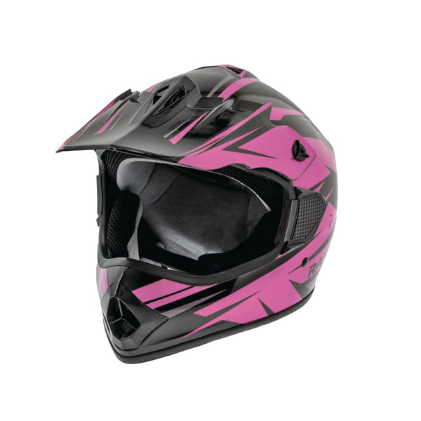Raider RX2 ATV Helmet, Adult, Pink/Black, Assorted Sizes D0