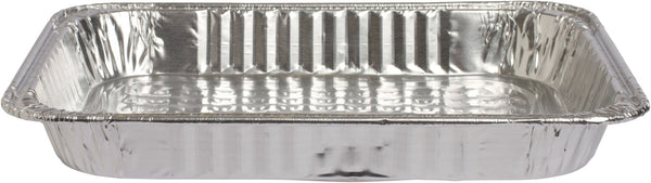 Rectangle Foil Reusable Half Size Steam Baking Pan, Silver, 12-in, for Baking/Cooking/Steaming F9