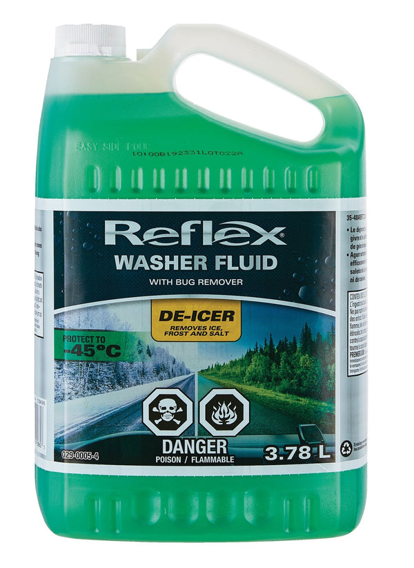 Reflex All Season Windshield Washer Fluid with Bug Remover & De-icer, -45°C, 3.78-L P7