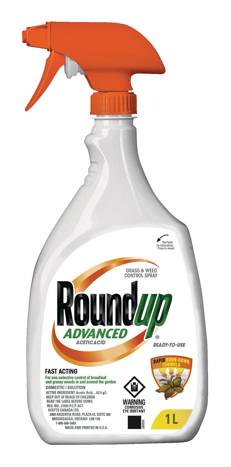 RoundUp Advanced Ready-To-Use Grass & Weed Control Spray, 1-L