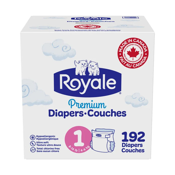 Royale Premium Baby Diapers, Sizes 1 - 2 I2