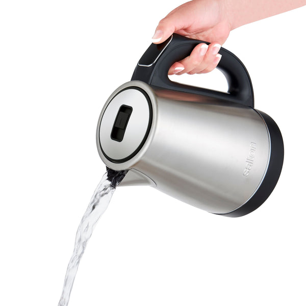 Salton Cordless Electric Kettle with Digital Display, Stainless Steel, 1.7-L S9