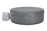 Salu Spa Santorini Grey 7-Person Luxe HydroJet Pro Round Smart Spa, 85-in x 31.5-in