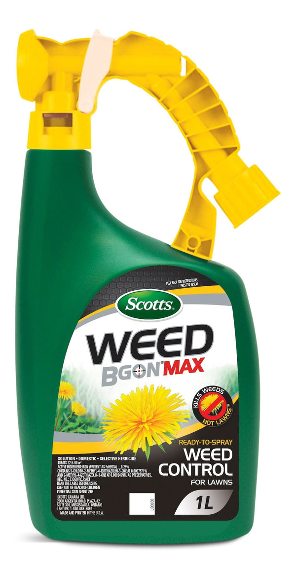 Scotts Weed B Gon MAX Ready-to-Spray Weed Control/Killer Concentrate, Herbicide for Lawns, 1-L B4