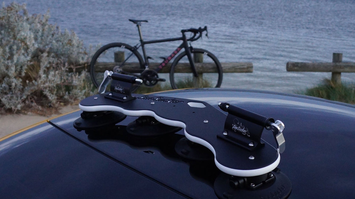 SeaSucker Mini Bomber 2-Bike Roof Top, Trunk & Hatchback Bike Rack, Black