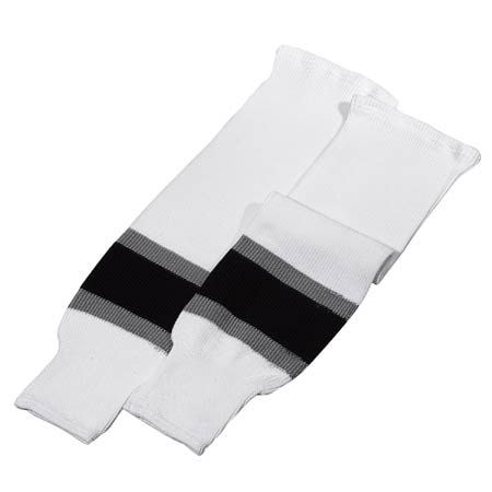 Sherwood NHL Knit Hockey Socks, Los Angeles Kings, White/Black/Silver, Assorted Sizes
