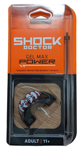 Shock Doctor Gel Max Power Mouthguard, Junior/Senior, Red Drip Fang