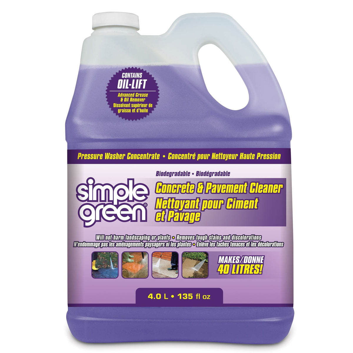 Simple Green Concrete & Pavement Pressure Washer Detergent, 4L