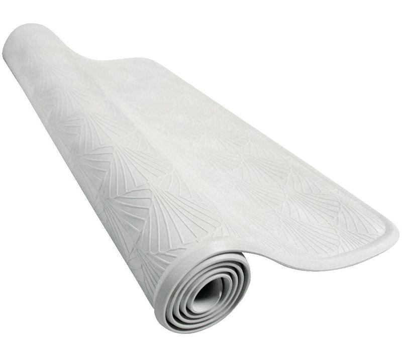 Simplicite Anti-Slip Rubber Bath Tub Mat, White, 16-in x 27-in K2