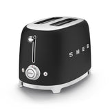 Smeg 50's Retro Style Wide Slot Pop Up Electric Toaster with 6 Settings, 2-Slices, Matte Black