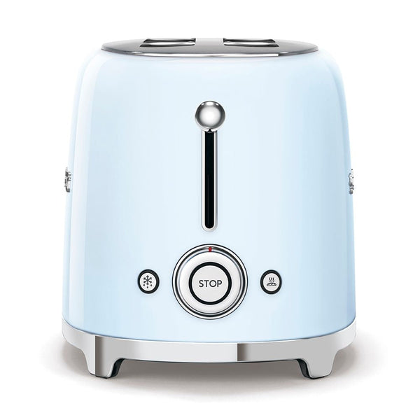 Smeg Retro Style Electric Toaster with Multi-Function Control, Light Blue, 2-Slices H0