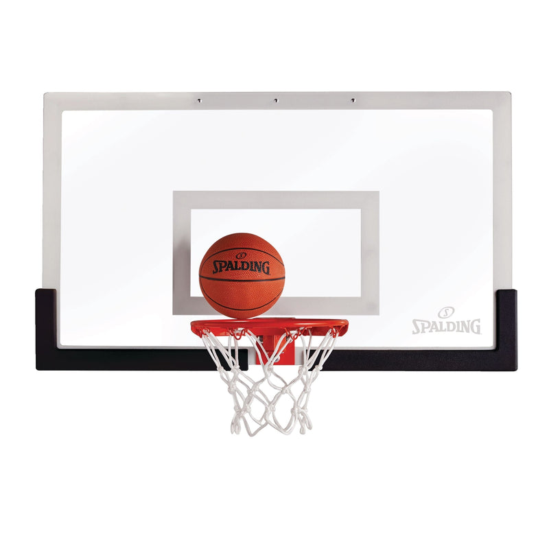 Spalding 180° Arena Slam Jam Pro Over-The-Door Mini Basketball Hoop & Net with Ball Y8