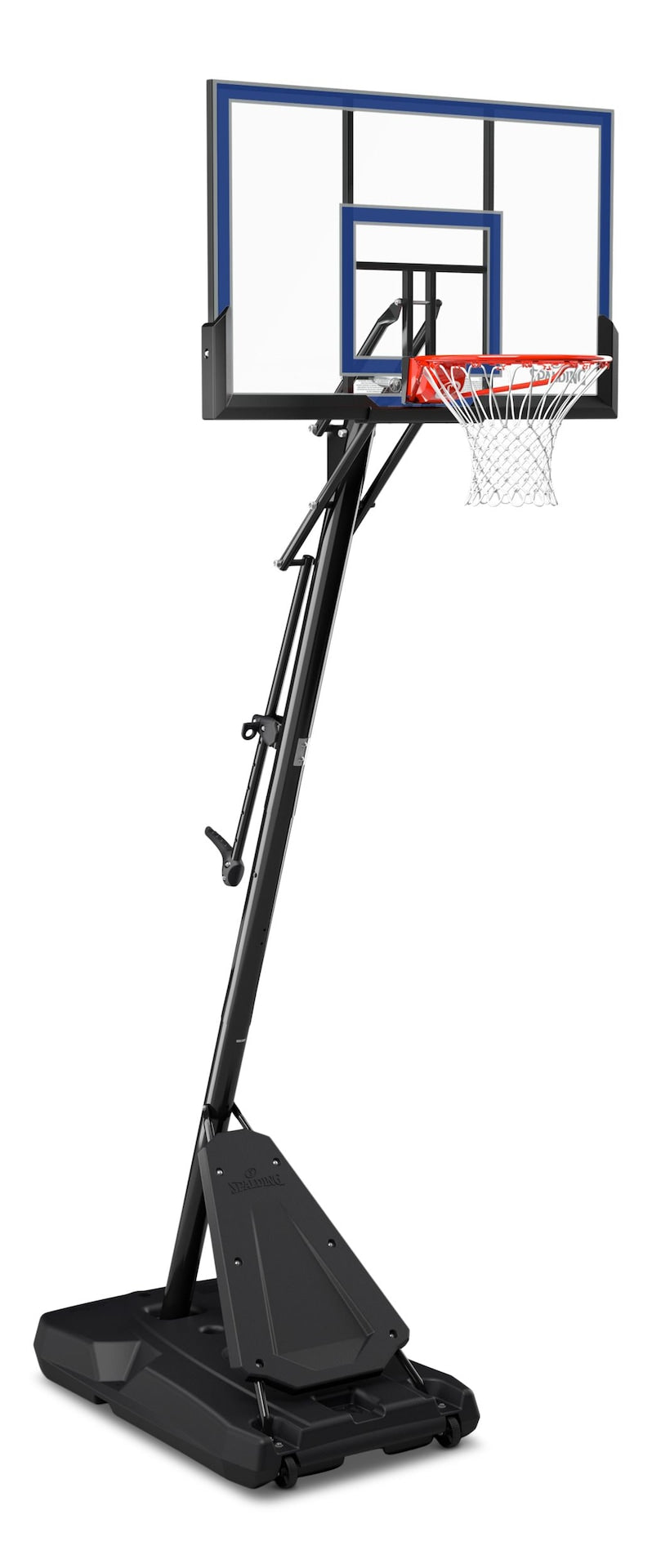 Spalding Hercules Acrylic Portable Adjustable Basketball Backboard, Hoop & Net System, 50-in W9