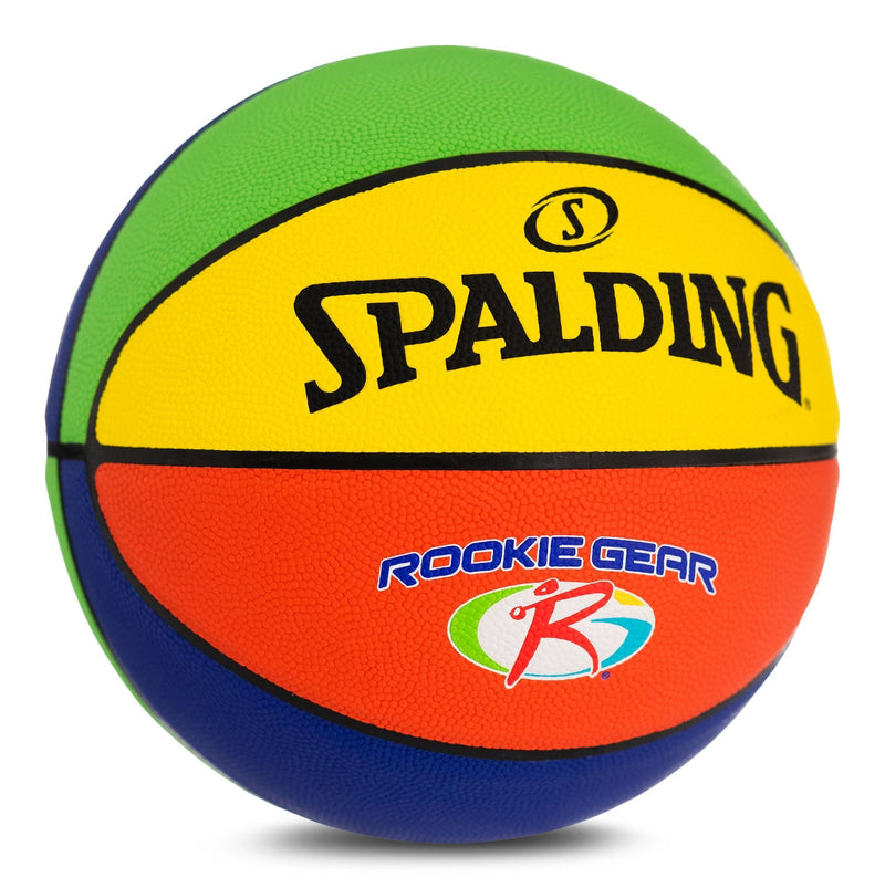 Spalding Rookie Gear Youth Kids' Indoor/Outdoor Multi-Colour Composite Basketball, Size 5 (27.5-in) F9