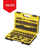Stanley Professional Grade Black Chrome Socket Set, 99-pc, SAE/Metric