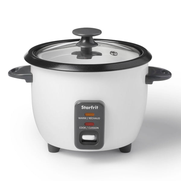 Starfrit 300W 6-Cup White Rice Cooker with Steam Basket O5