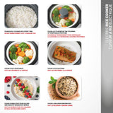 Starfrit 300W 6-Cup White Rice Cooker with Steam Basket