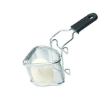 Starfrit Stainless Steel 2-Way Draining Fondue Cooking Basket with Heat-Resistant Handle, 3.7-in