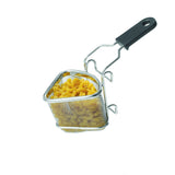 Starfrit Stainless Steel 2-Way Draining Fondue Cooking Basket with Heat-Resistant Handle, 3.7-in
