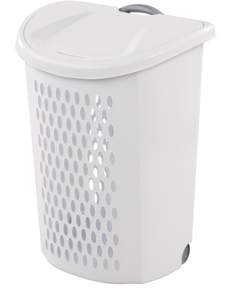 Sterilite Bushel Ultra Laundry Hamper with Wheels, 20.1 L x 15.4 W x 26.75-in H