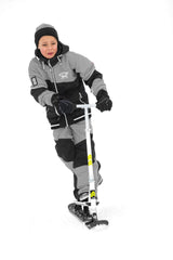 Stiga Snow Kick Free Kids' Winter Snow Ski Scooter with Height Adjustable Handle, Ages 7+
