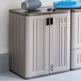 Suncast 2-Shelf Base Storage Cabinet, 75-lb Capacity