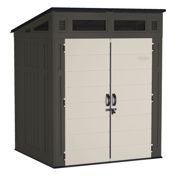 Suncast Modernist Outdoor Storage Shed, Grey, 6-ft x 5-ft Z8