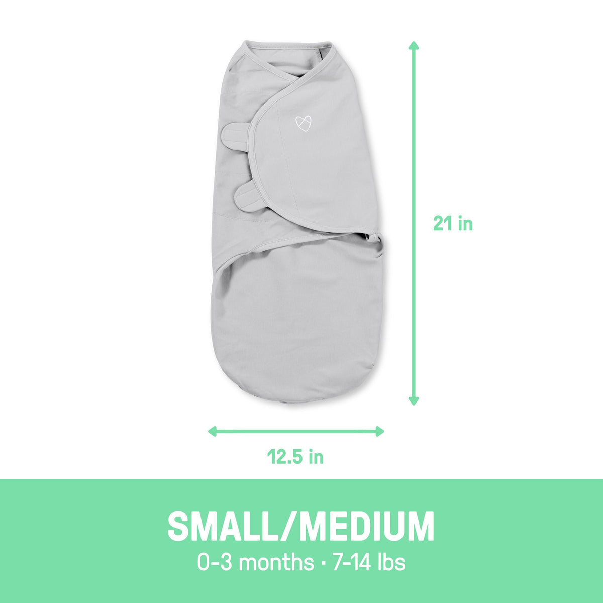 SwaddleMe Original Swaddle Adjustable Baby Wrap with Quick Change, Born Free, Size S/M, Ages 0-3m, 3-pk