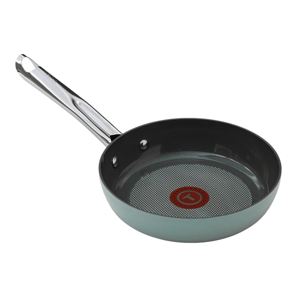 T-fal Ceramic Inspire, Non stick Frying Pan, Oven Safe, Thermo-Spot Heat Indicator, 8-in, Mint U3