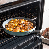 T-fal Ceramic Inspire, Non stick Frying Pan, Oven Safe, Thermo-Spot Heat Indicator, 8-in, Mint