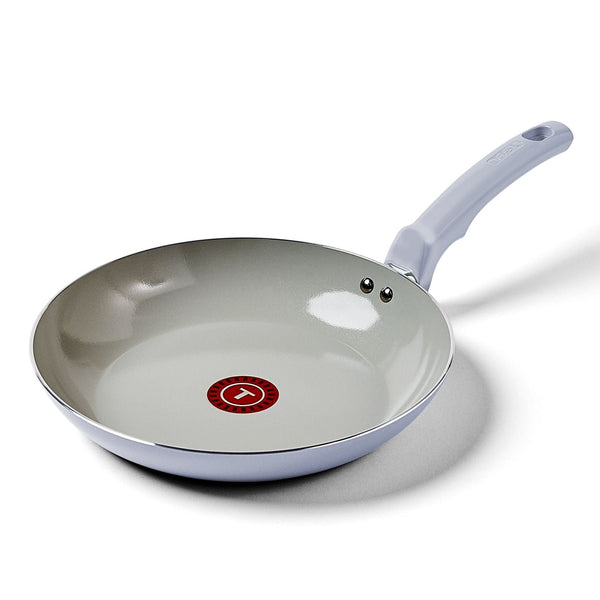 T-fal Viva Ceramic Refresh Non-Stick Frying Pan Set, Calm Blue, 20-cm & 26-cm, 2-pk V8