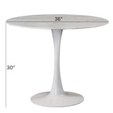 Take Me Home Leo Faux Marble Dining Table Tulip Base