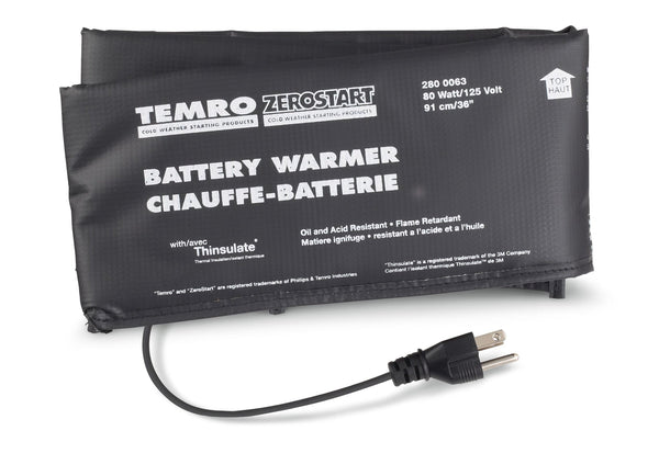 Temro Zerostart 2800063 Battery Warmer/Blanket, 80W, 36-in R3