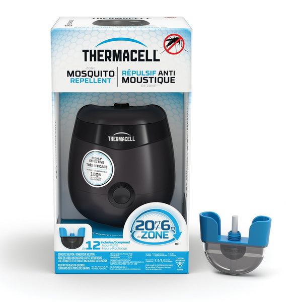 Thermacell E-ZoneGuard Patio Rechargeable Mosquito Repeller with 12-Hr Refill and 5.5-Hr Battery, Charcoal G6